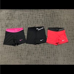 Women’s Nike Pro Shorts - Bundle of 3